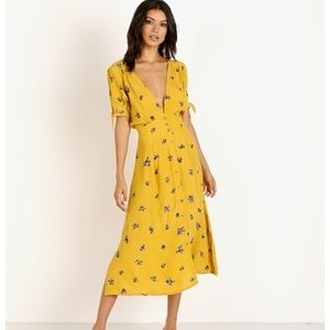 FAITHFULL THE BRAND BILLIE MIDI DRESS IN DOLORES FLORAL SIZE XS